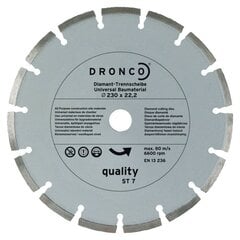 Universalus deimantinis diskas DRONCO quality ST-7 (125 x 2,0 x 22,23 mm) kaina ir informacija | Pjūklai, pjovimo staklės | pigu.lt