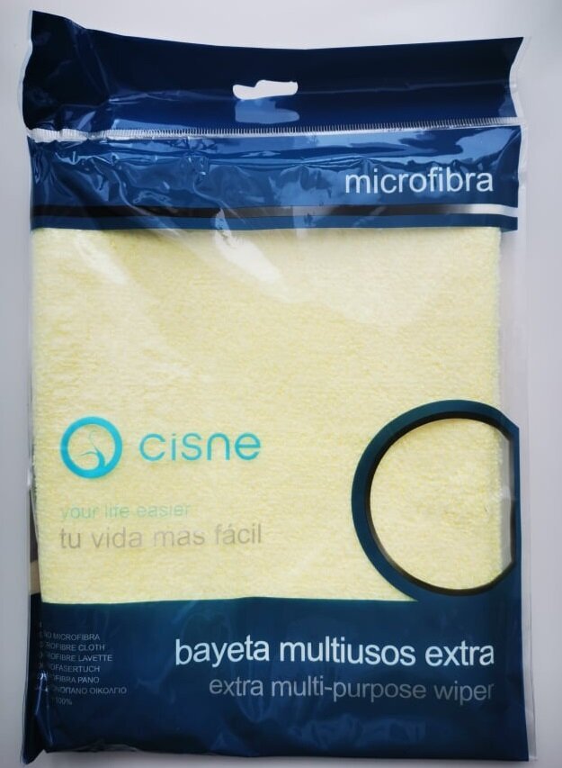 Mikropluošto šluostė Cisne Extra geltona, 1 vnt. kaina ir informacija | Valymo reikmenys ir priedai | pigu.lt