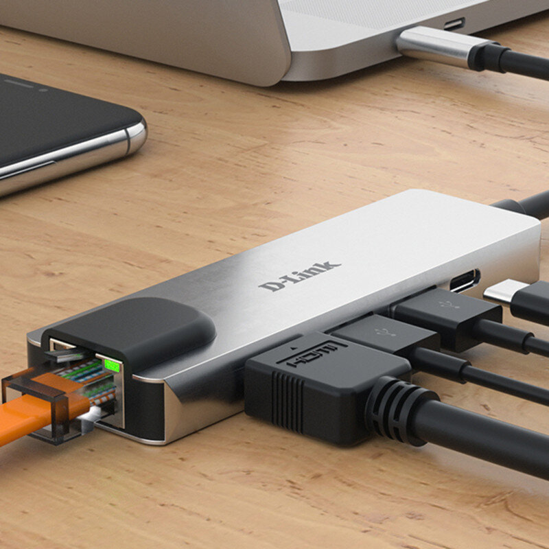 D-Link USB C - HDMI šakotuvas kaina ir informacija | Adapteriai, USB šakotuvai | pigu.lt