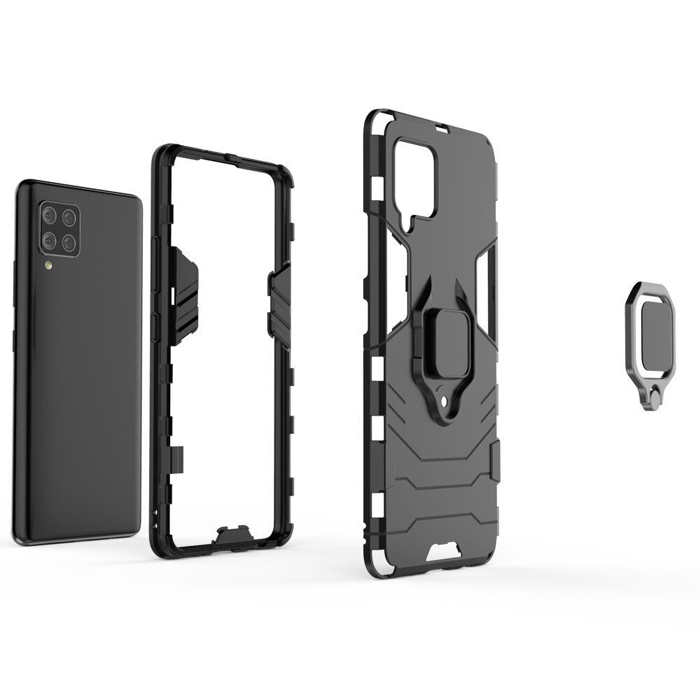 Ring Armor Case Kickstand Tough Rugged Cover, skirtas Samsung Galaxy A42 5G, mėlynas kaina ir informacija | Telefono dėklai | pigu.lt