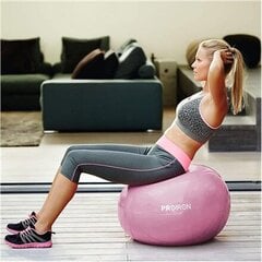 Gimnastikos kamuolys su pompa Proiron PRO-YJ01-9 55 cm, rožinis kaina ir informacija | Gimnastikos kamuoliai | pigu.lt