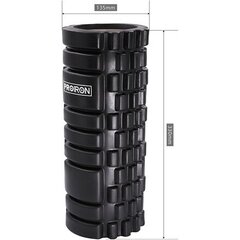Masažo cilindras Proiron PRO-FR-4 33 cm, juodas kaina ir informacija | Masažo reikmenys | pigu.lt