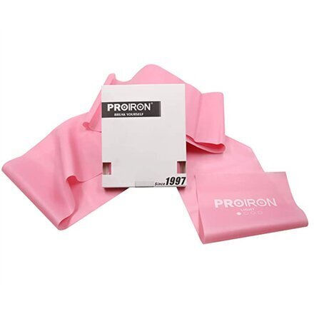 Mankštos juosta Proiron PRO-LLP-1, rožinė цена и информация | Pasipriešinimo gumos, žiedai | pigu.lt