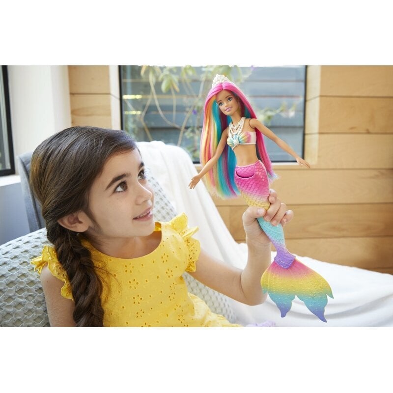 Lėlė Barbie Dreamtopia undinėlė keičianti spalvą kaina ir informacija | Žaislai mergaitėms | pigu.lt