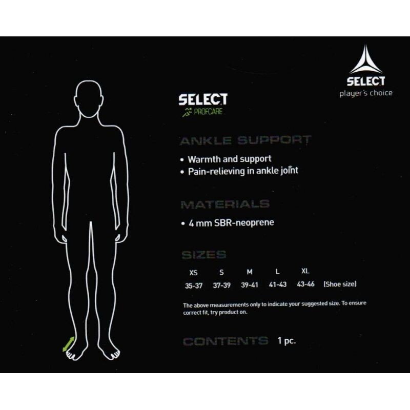 Kojų apsaugos Select ankle protector 6100 kaina ir informacija | Apsaugos | pigu.lt