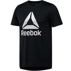 Мужская футболка Reebok Workout Graphic Tech Tee M DU2178, черная цена и информация | Мужские футболки | pigu.lt