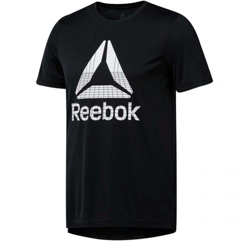 Marškinėliai vyrams Reebok Workout Graphic Tech Tee M DU2178, juodi kaina ir informacija | Vyriški marškinėliai | pigu.lt