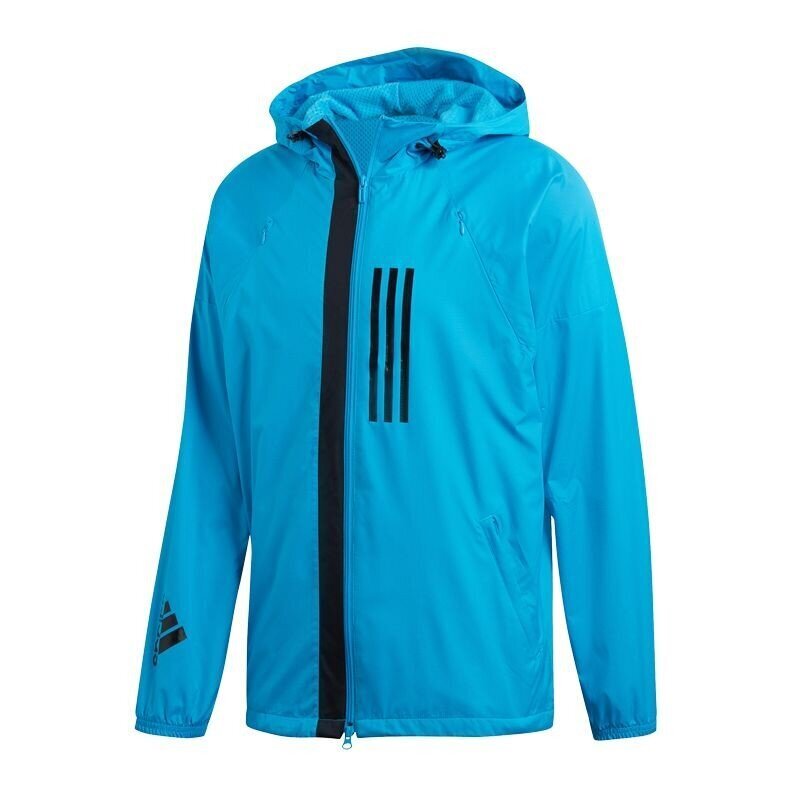 Striukė vyrams Adidas WND JKT Fleece-Lined M DZ0053, mėlyna цена и информация | Vyriškos striukės | pigu.lt