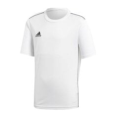 Marškinėliai vaikams Adidas JR T-Shirt Core 18 Training Jersey Jr CV3497, balti kaina ir informacija | Marškinėliai berniukams | pigu.lt