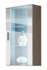Pakabinama vitrina Cama Meble Soho, balta/ąžuolo spalvos kaina ir informacija | Vitrinos, indaujos | pigu.lt