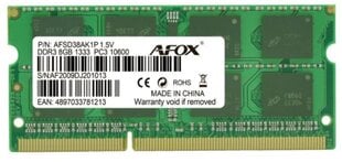 AFOX SO-DIMM DDR3 8GB memory module 1333 MHz цена и информация | Оперативная память (RAM) | pigu.lt