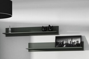 2-jų lentynų komplektas Cama Meble Soho 125, juodas kaina ir informacija | Lentynos | pigu.lt