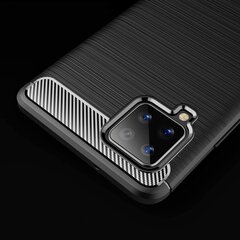 Чехол Hurtel Carbon для Samsung Galaxy A42 5G, чёрный цена и информация | Чехлы для телефонов | pigu.lt