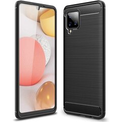 Hurtel Carbon Case skirtas Samsung Galaxy A42 5G, juodas kaina ir informacija | Telefono dėklai | pigu.lt