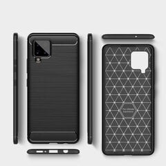 Чехол Hurtel Carbon для Samsung Galaxy A42 5G, синий цена и информация | Чехлы для телефонов | pigu.lt