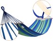 Vienvietis hamakas su virvėmis ir rėmu, 80x200 cm, mėlynas kaina ir informacija | Hamakai | pigu.lt