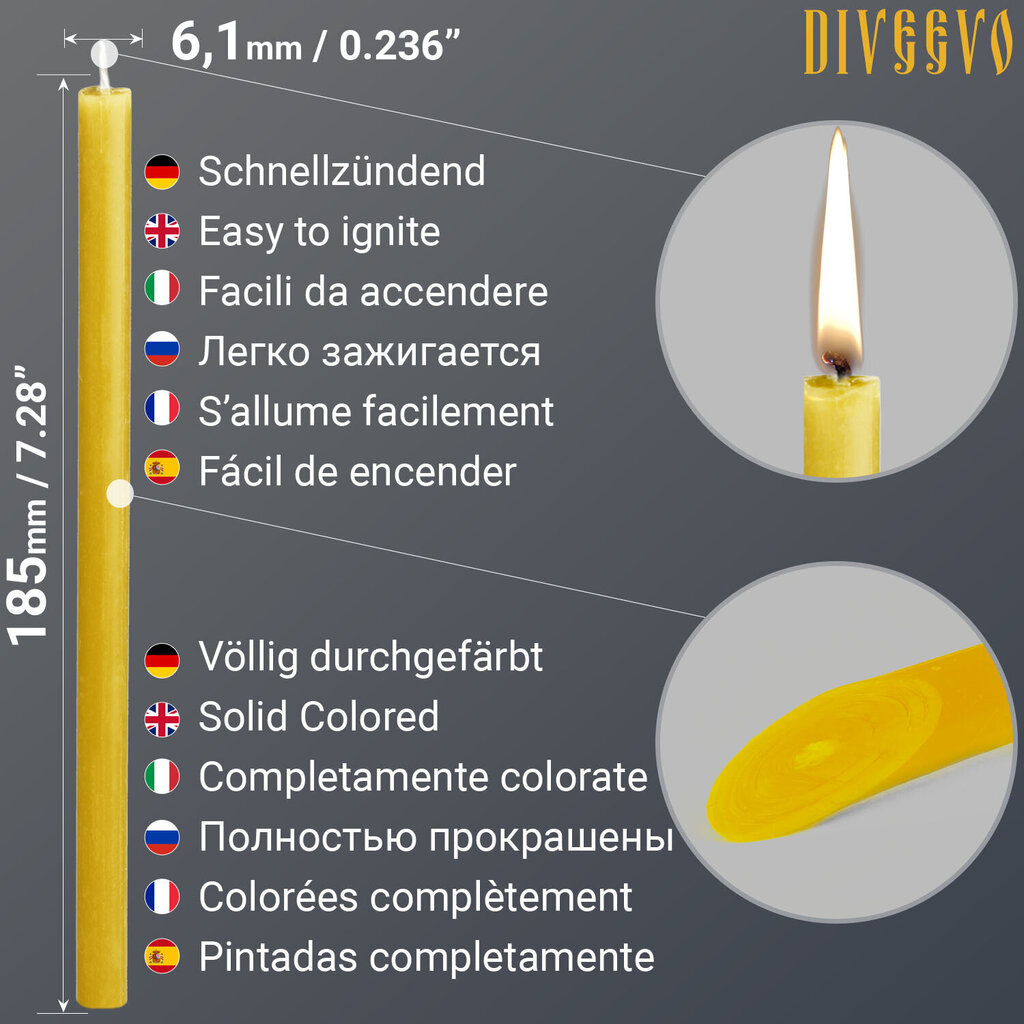 Bažnytinės graikų žvakės, „Athos“ N80 18.5cm, 100vnt. цена и информация | Bažnytinės žvakės, žvakidės | pigu.lt