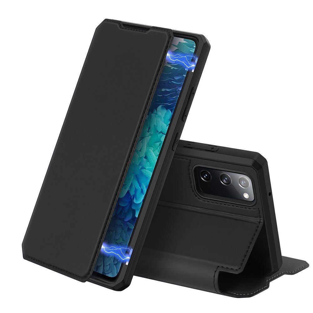 Telefono dėklas Dux Ducis Skin X Bookcase, skirtas Samsung Galaxy S20 FE 5G, juodas цена и информация | Telefono dėklai | pigu.lt