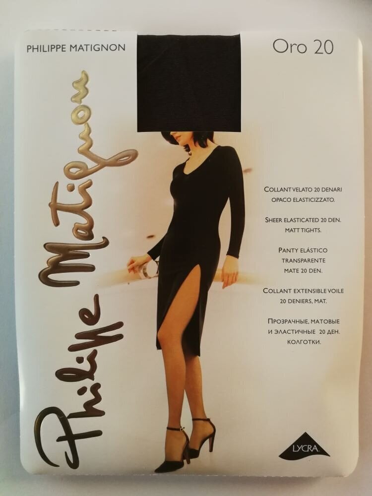 Pėdkelnės moterims Philippe Matignon Oro, juodos, 20 DEN kaina ir informacija | Pėdkelnės | pigu.lt