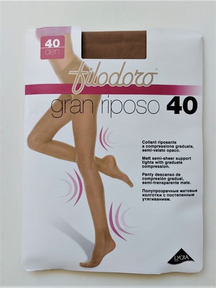 Pėdkelnės moterims Filodoro Gran Riposo įdegio spalvos, 40 Den kaina ir informacija | Pėdkelnės | pigu.lt