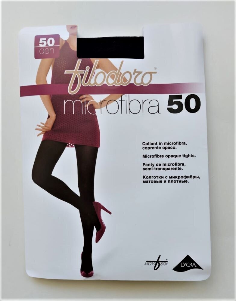 Pėdkelnės moterims Filodoro Microfibra juodos, 50 Den kaina ir informacija | Pėdkelnės | pigu.lt