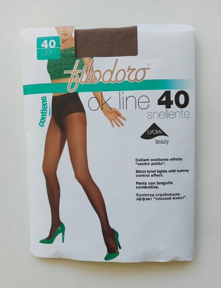 Pėdkelnės moterims Filodoro Ok Line juodos, 40 Den kaina ir informacija | Pėdkelnės | pigu.lt