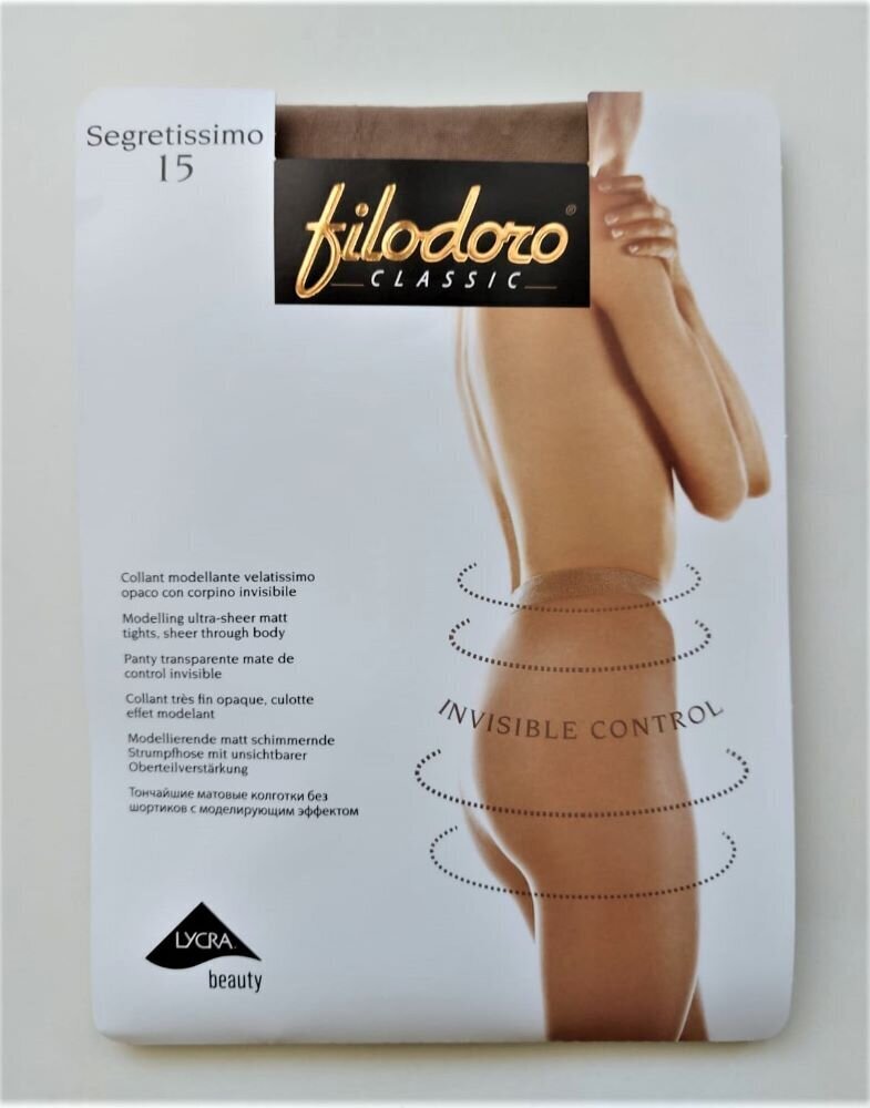 Pėdkelnės moterims Filodoro Segretissimo lengva įdegio spalvos, 15 Den kaina ir informacija | Pėdkelnės | pigu.lt
