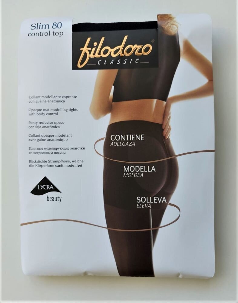 Pėdkelnės moterims Filodoro Slim, juodos, 80 DEN kaina ir informacija | Pėdkelnės | pigu.lt