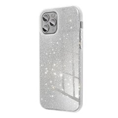 Forcell Shining Case with hole skirta Iphone 12/12 pro sidabrinė kaina ir informacija | Telefono dėklai | pigu.lt