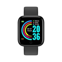 Y68 Black kaina ir informacija | Išmanieji laikrodžiai (smartwatch) | pigu.lt