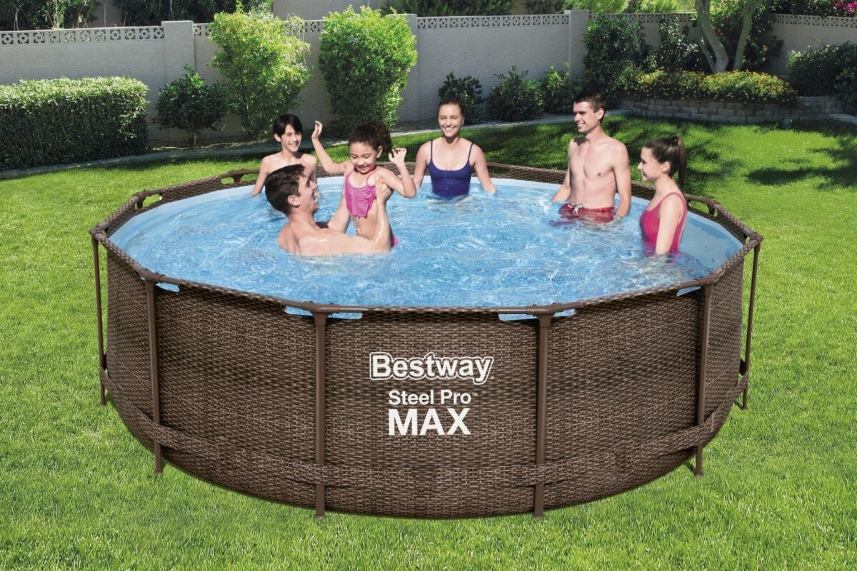 Karkasinis baseinas Bestway Steel Pro Max Swim Vista 366x100 cm, su filtru цена и информация | Baseinai | pigu.lt