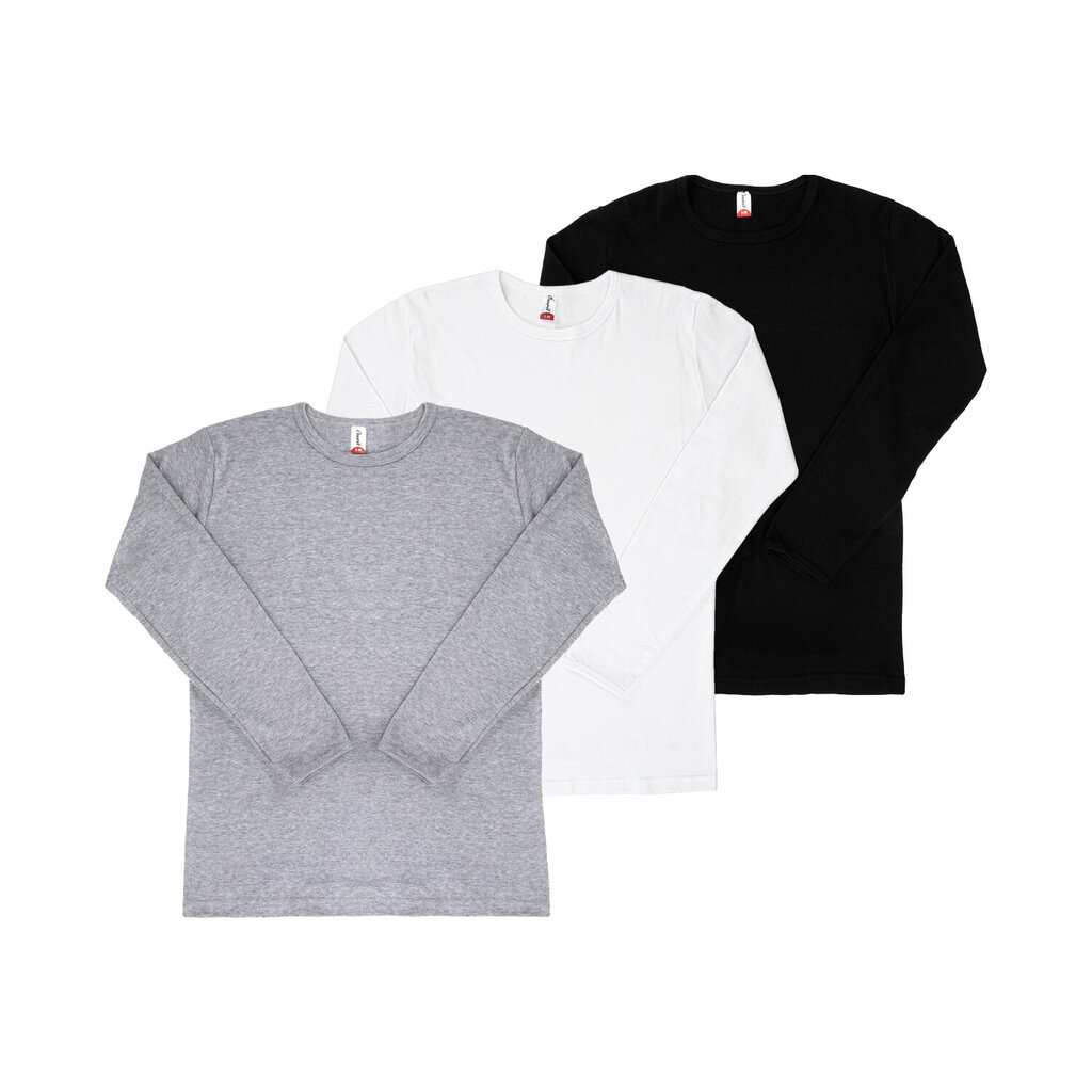 Vyriški marškinėliai Onurel balti, pilki, juodi 3 vnt. kaina ir informacija | Vyriški apatiniai marškinėliai | pigu.lt