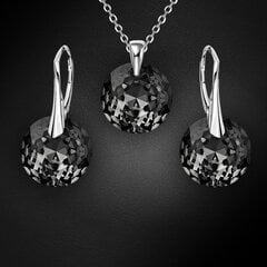 Серебряный комплект «Марианна (Silver Night)» с кристаллами Swarovski™ цена и информация | Наборы украшений | pigu.lt