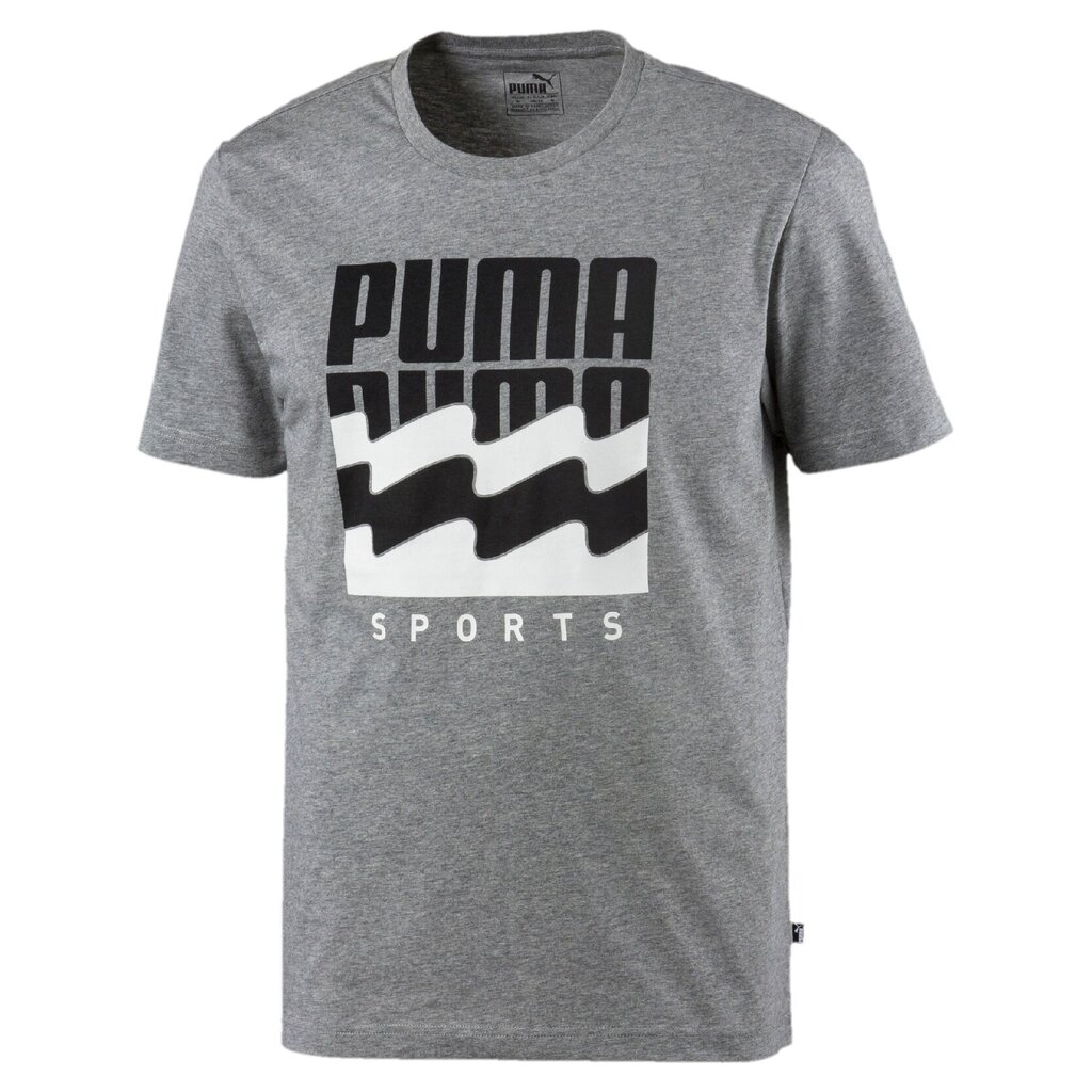 Marškinėliai vyrams Puma Summer Graphic Tee 58155303, pilki kaina ir informacija | Vyriški marškinėliai | pigu.lt