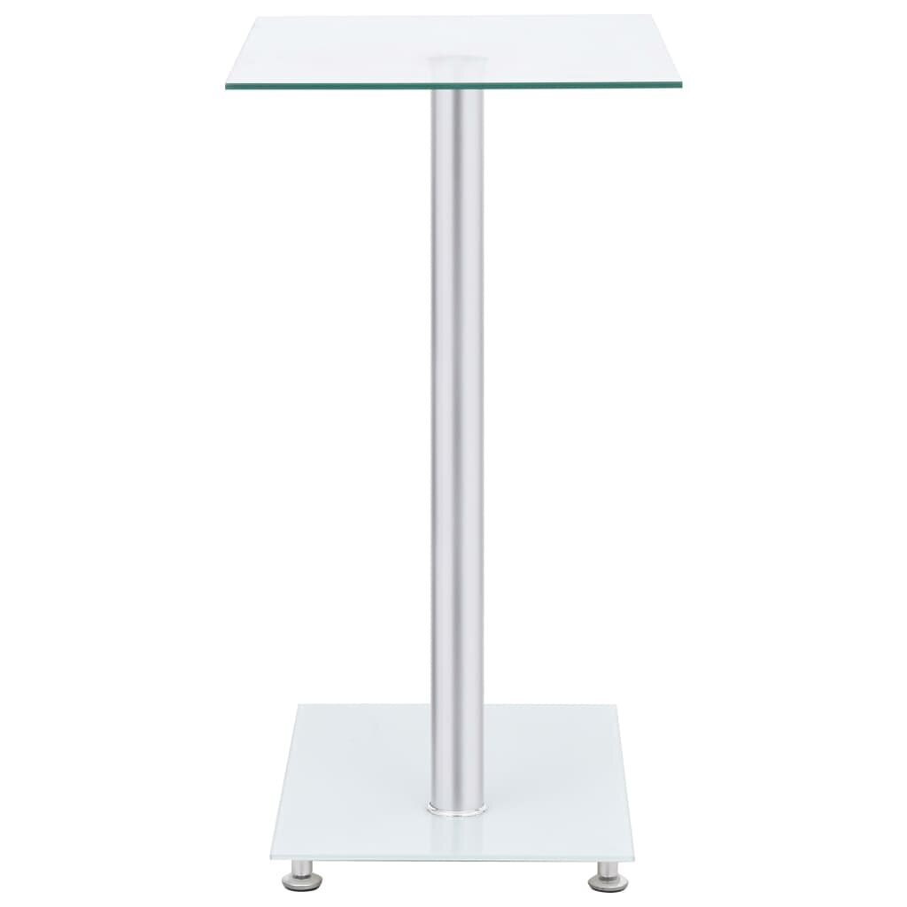 vidaXL Šoninis staliukas, skaidrus, 45x30x58cm, grūdintas stiklas kaina ir informacija | Kavos staliukai | pigu.lt