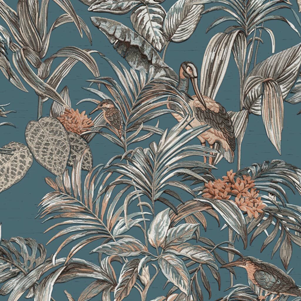 Dutch Wallcoverings tapetai Bird-of-Paradise, mėlyni kaina ir informacija | Tapetai | pigu.lt