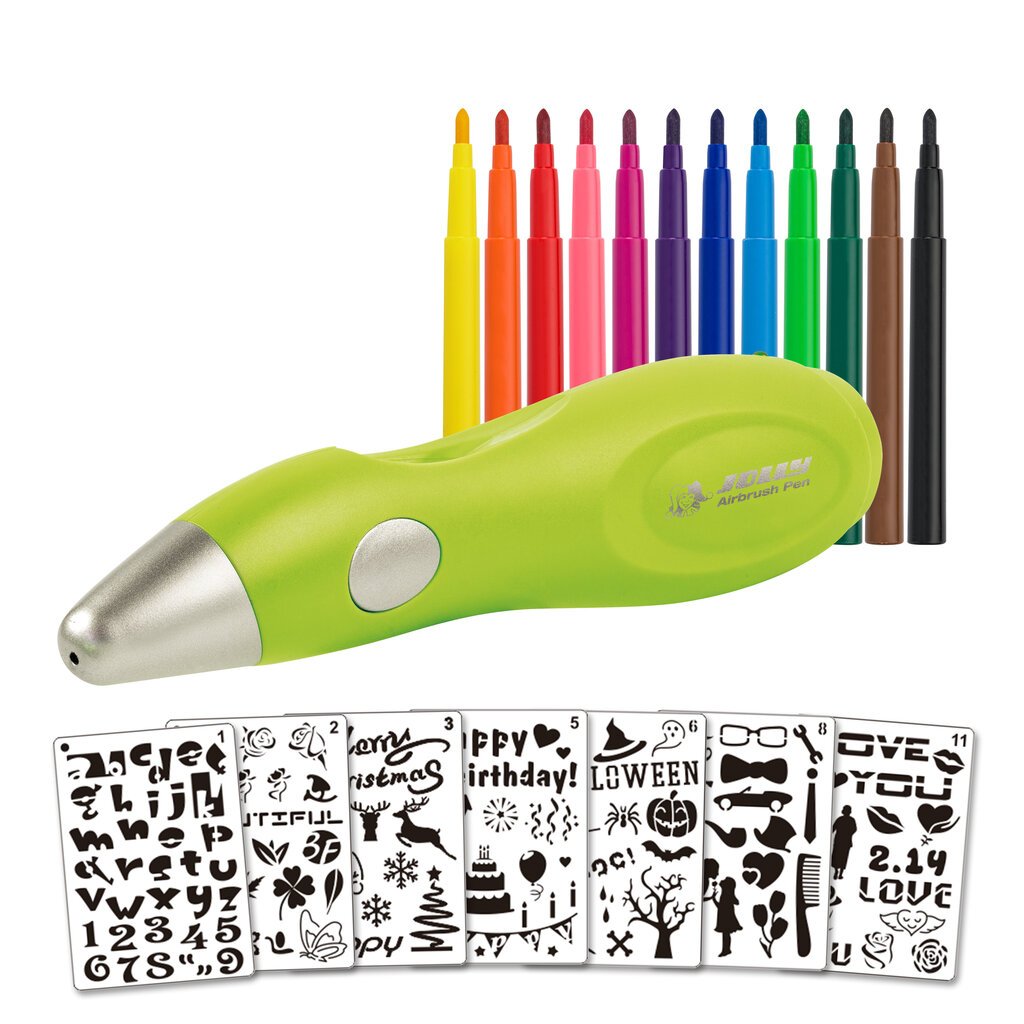 Purškiamų flomasterių rinkinys Airbush Fun, Jolly, 12 spalvų kaina ir informacija | Piešimo, tapybos, lipdymo reikmenys | pigu.lt