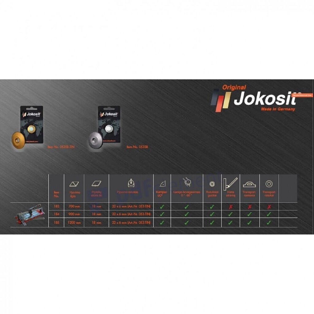 Plytelių pjaustymo staklės Jokosit Profi CUT MAX, 700 mm kaina ir informacija | Mechaniniai įrankiai | pigu.lt