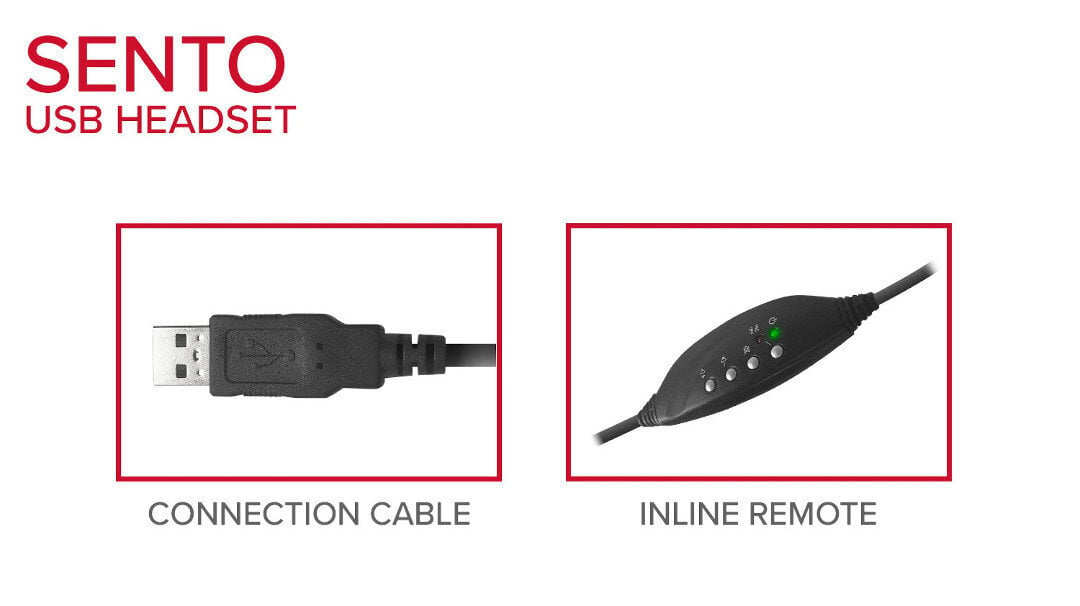 Speedlink headset Sento USB (SL-870100-BK) kaina ir informacija | Ausinės | pigu.lt