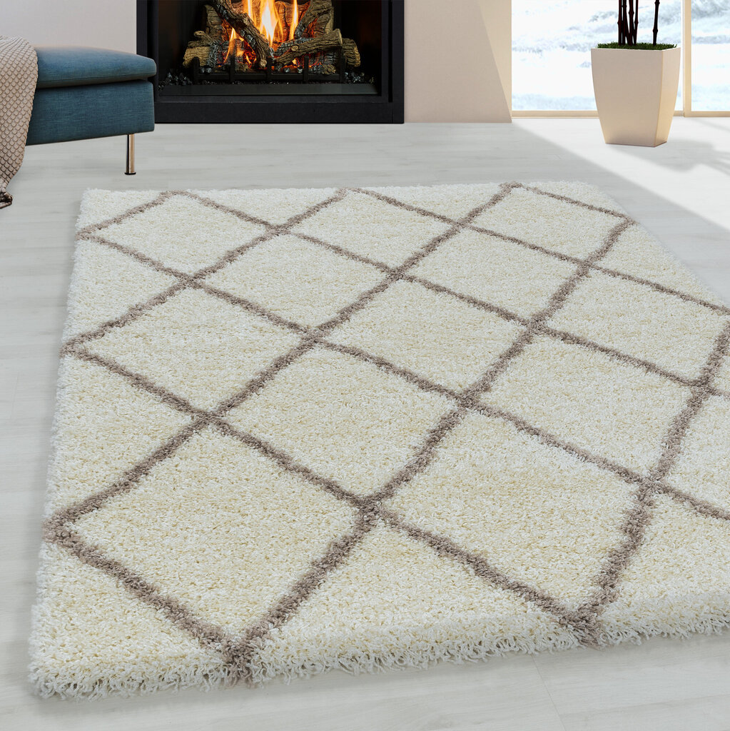 Ayyildiz kilimas Shaggy Alvor Cream 3401, 60x110 cm kaina ir informacija | Kilimai | pigu.lt