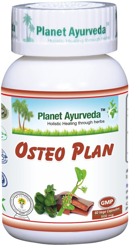 Maisto papildas Planet Ayurveda Osteo Plan, 60 kapsulių kaina ir informacija | Vitaminai, maisto papildai, preparatai gerai savijautai | pigu.lt