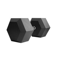 Обрезиненная гантель Thorn + Fit HEXHEAD DUMBBELLS HEX 25 кг цена и информация | Гантели, гири, штанги | pigu.lt