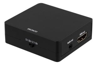 Адаптер Deltaco HDMI-HDMI + SPDIF / 3,5 мм, Ultra HD, 30 Гц / HDMI-7038 цена и информация | Адаптеры, USB-разветвители | pigu.lt