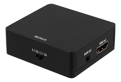 Adapteris Deltaco HDMI to HDMI + SPDIF / 3.5mm, Ultra HD in 30Hz / HDMI-7038 kaina ir informacija | Adapteriai, USB šakotuvai | pigu.lt
