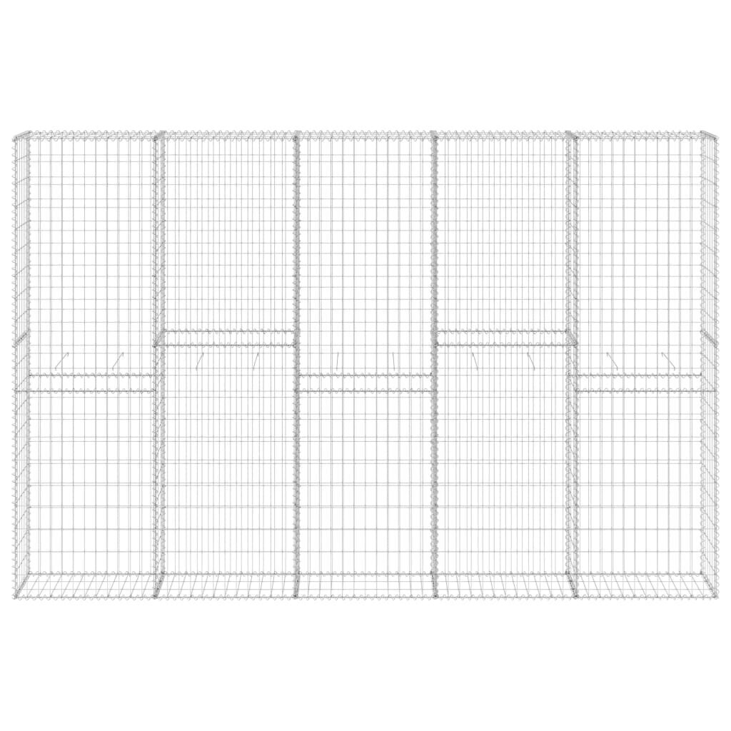 Gabiono siena su dangčiais, 300x30x200cm, galvanizuotas plienas kaina ir informacija | Tvoros ir jų priedai | pigu.lt