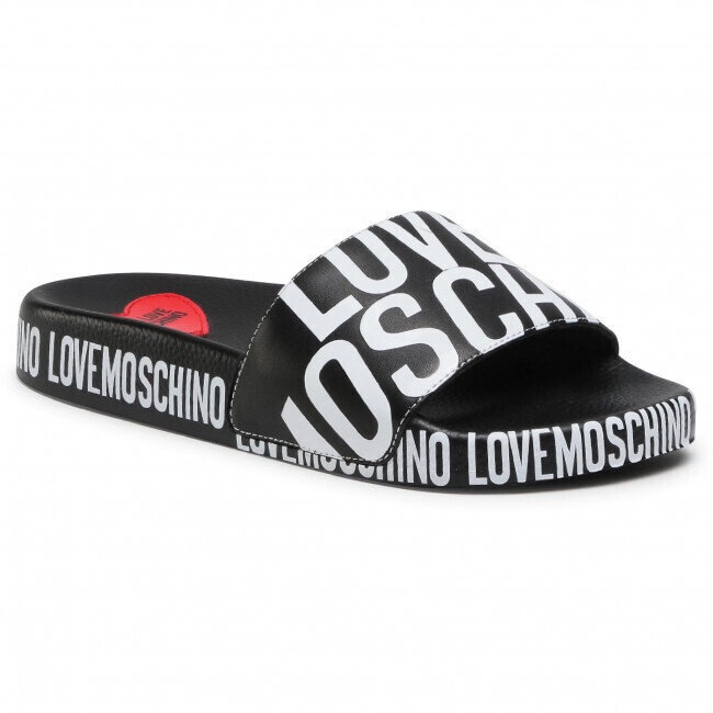 Šlepetės moterims Love Moschino JA28032G1CI12000, juodos цена и информация | Šlepetės moterims | pigu.lt