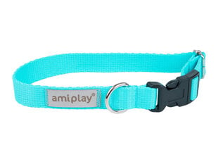 Amiplay reguliuojamas antkaklis Samba, S, Turquoise kaina ir informacija | Antkakliai, petnešos šunims | pigu.lt