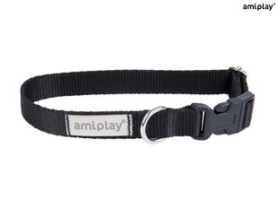 Amiplay регулируемый ошейник Samba, S, Black цена и информация | Ошейники, подтяжки для собак | pigu.lt