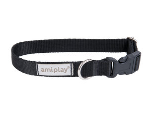 Amiplay регулируемый ошейник Samba, S, Black цена и информация | Ошейники, подтяжки для собак | pigu.lt