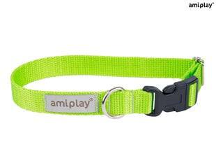 Amiplay регулируемый ошейник Samba, M, Green цена и информация | Ошейники, подтяжки для собак | pigu.lt